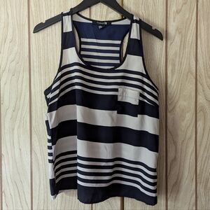 Forever 21 Striped Scoop Neck Tank